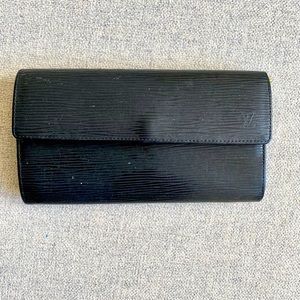 Authentic  Louis Vuitton black leather
